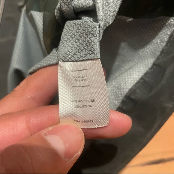 Marine Layer Alta Rain Jacket Zip Up Coat Chambray Hoodie - Picture 6 of 7